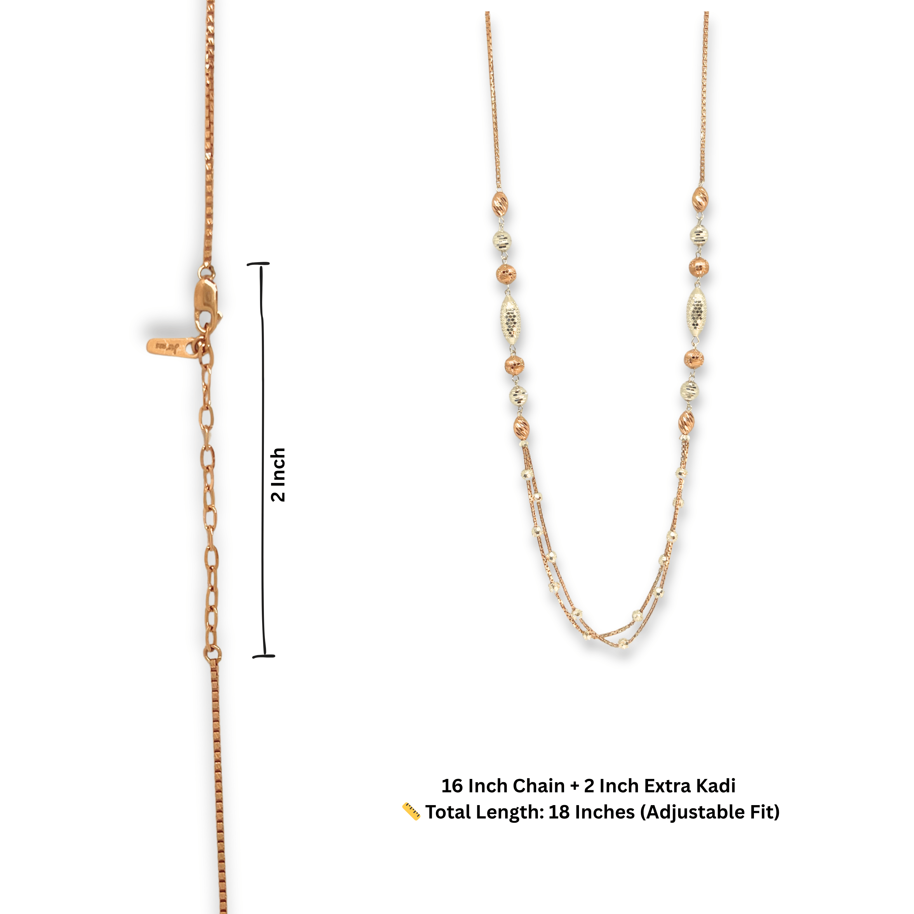 SoftAura Dual Tone Silver Chain