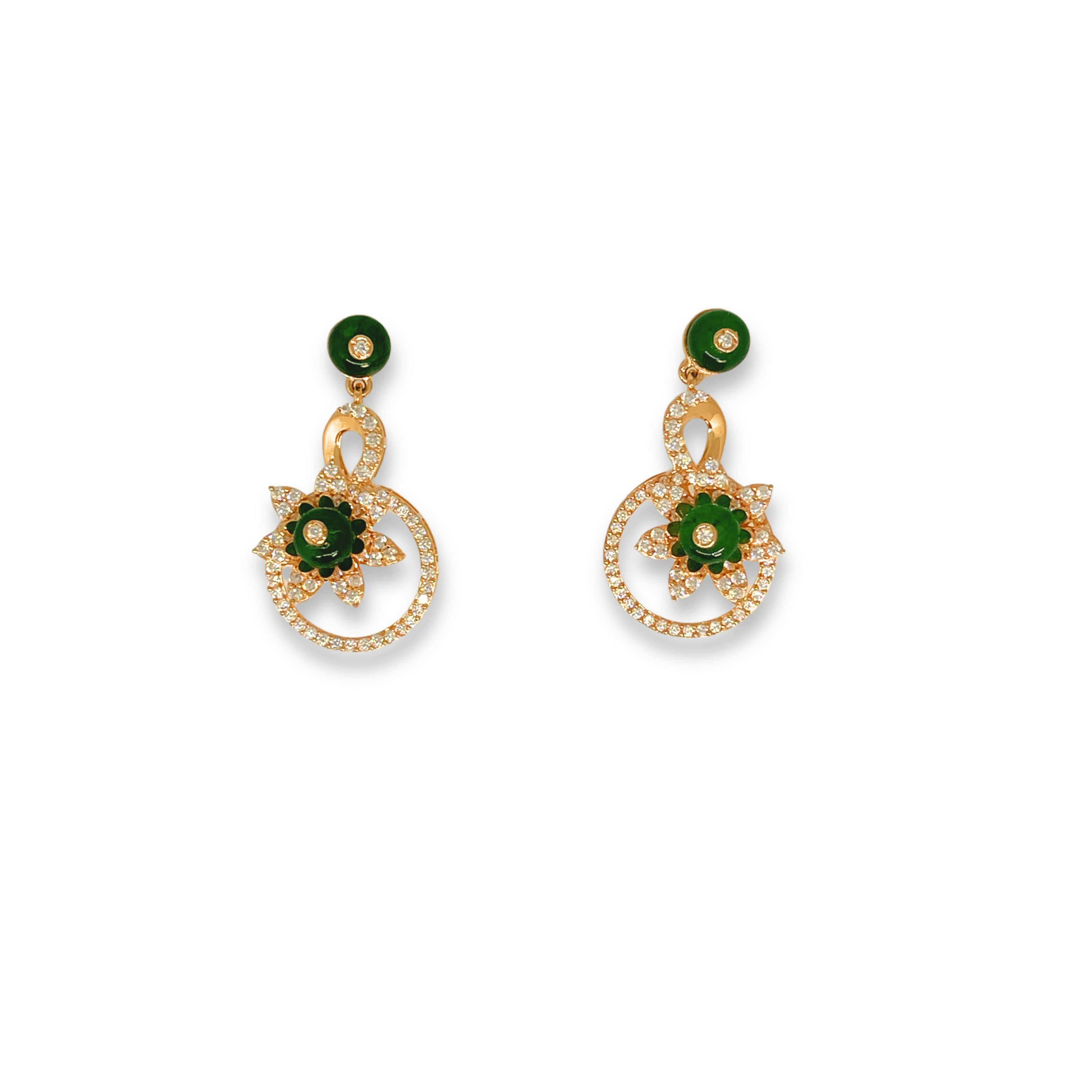 Royal Green Floral Necklace Set