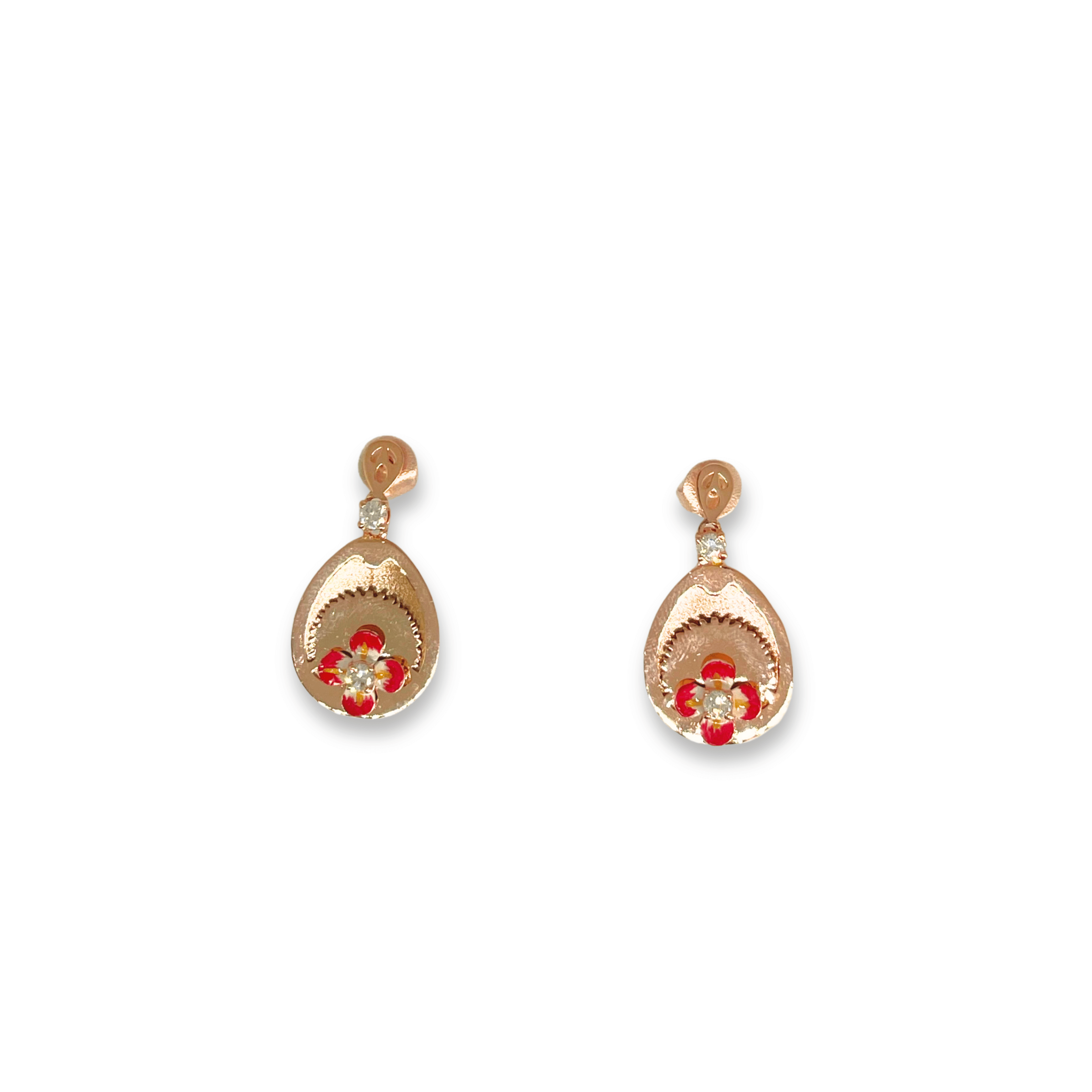 Elegant Floral Drop Necklace Set